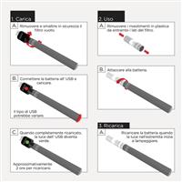 Batteria e USB (senza cartucce)